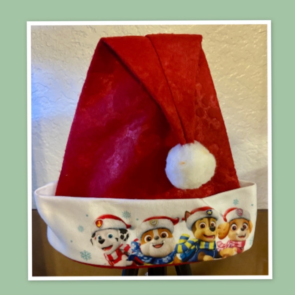 Paw Patrol Red Child Santa Hat - One Size Fits Most